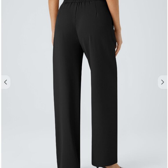 NWT Halara Black High Waisted Straight Leg Work Pants - Med - Picture 2 of 9